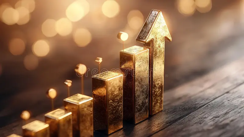 golden-arrow-pointing-upward-bar-graph-symbolizing-growth-success-warm-bokeh-background-golden-arrow-pointing-upward-332858605